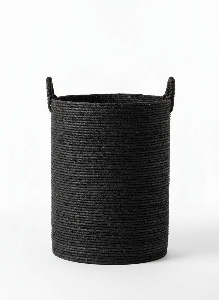 Decorative Basket with Tall Cylinder Shape