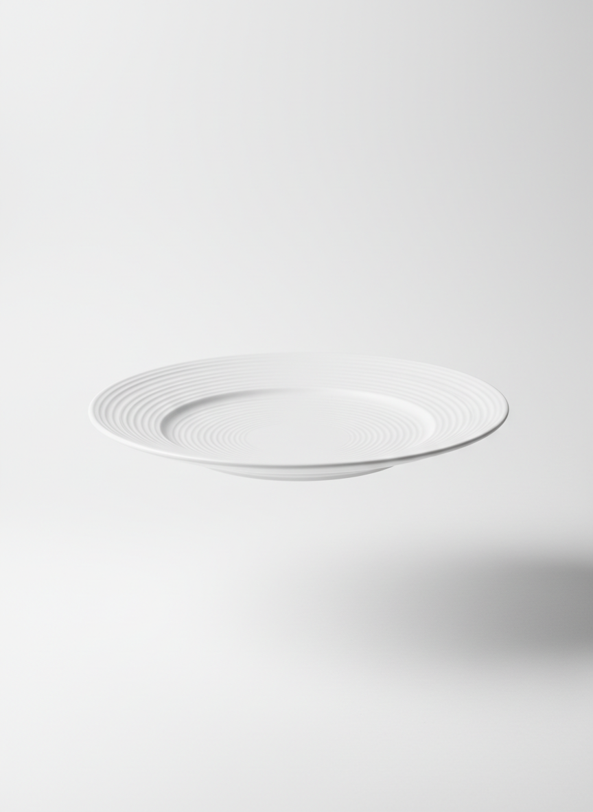 Decorative Plate with Concentric Ring Detail