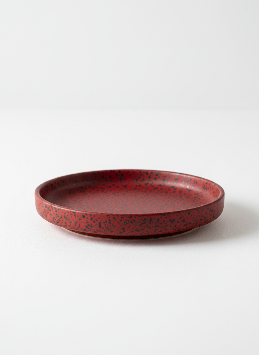 Decorative Plate with Speckled Matte Coating