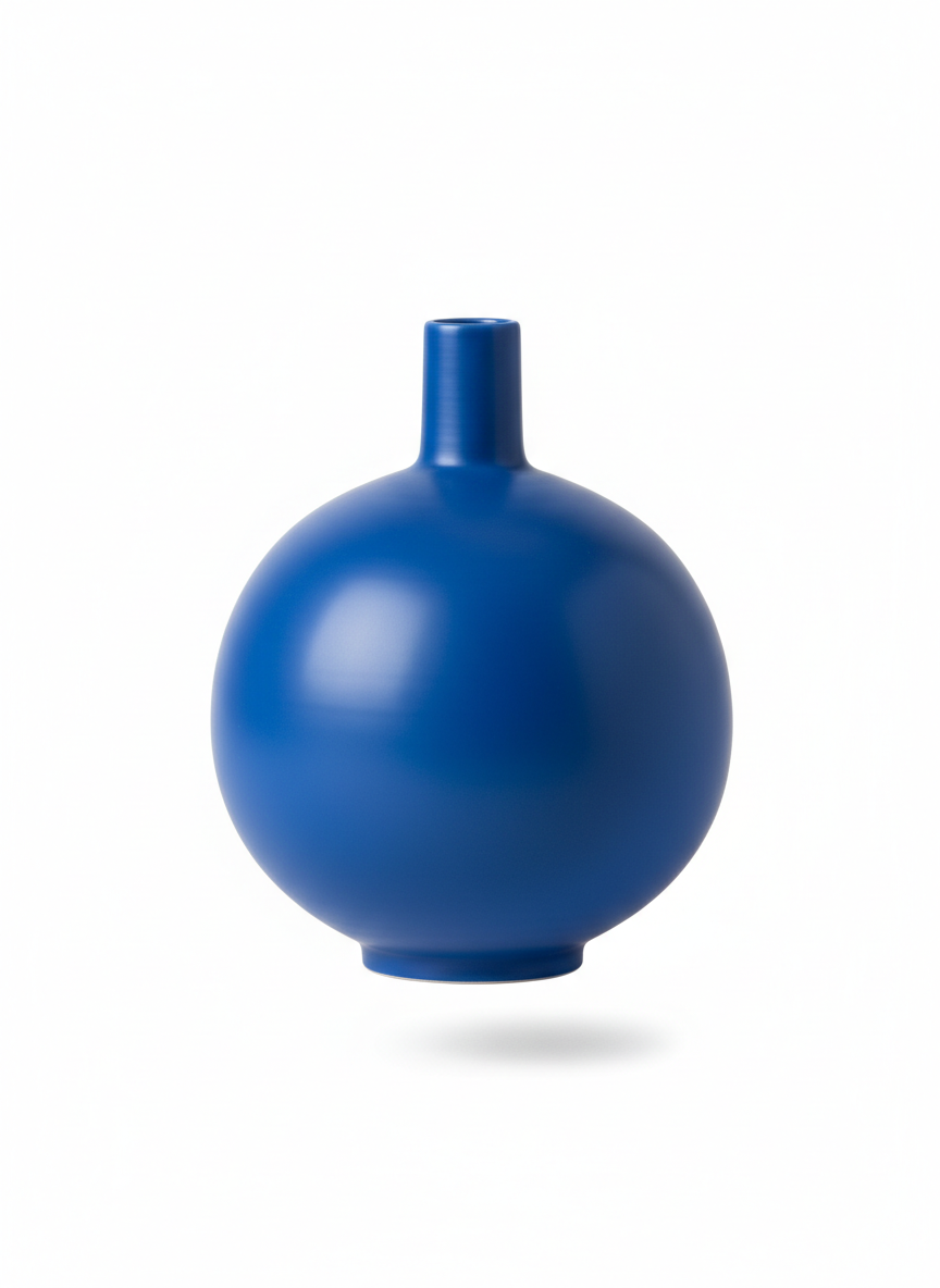 Decorative Vase with Bulbous Body Shape