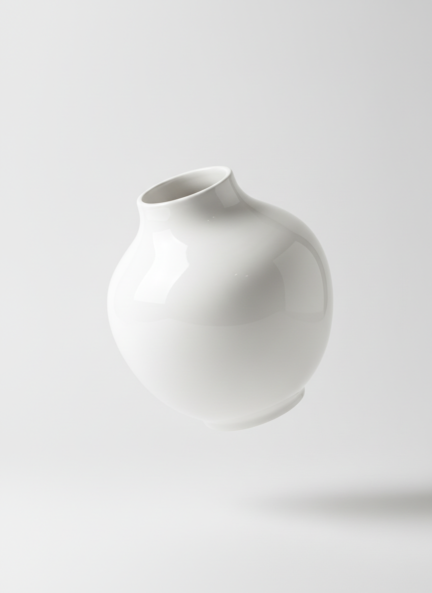 Decorative Vase with High Gloss Coating